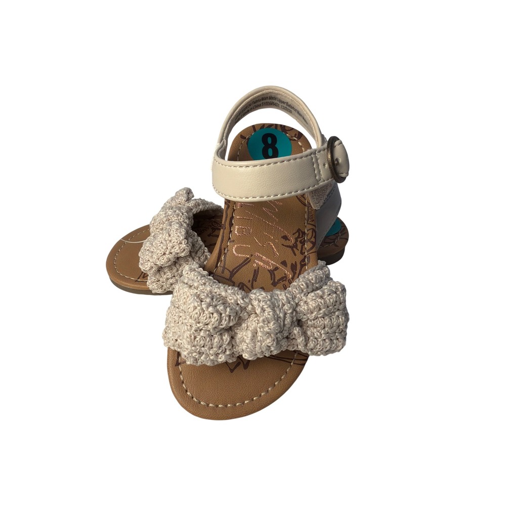 Blowfish Malibu Surly-T Toddler Girls Crochet Bow Sandals Cream Size 8T - Picture 2 of 7
